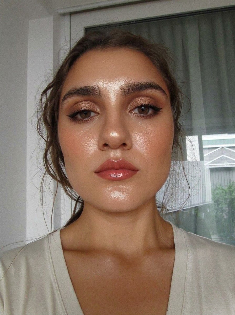 Glass-skin glam on Sara