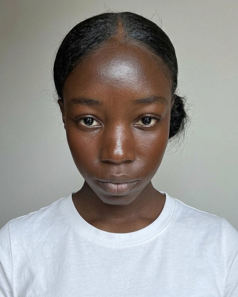 Optical white · Cool (winter): white wins, cream turns her sallow.